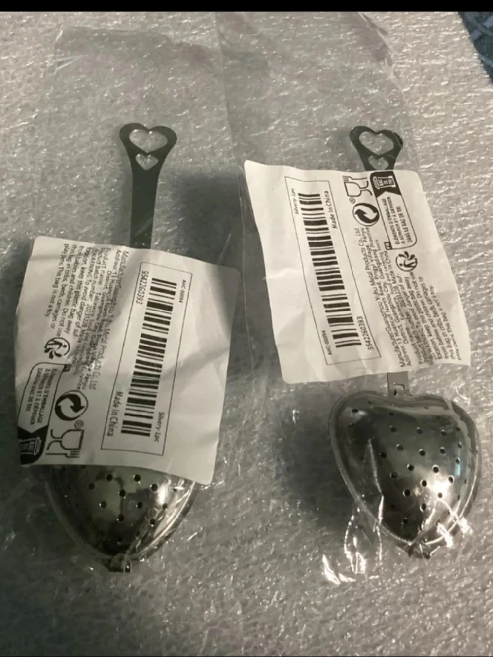 Heart-Shaped Stainless Steel 2 Piece Tea Infuser Set New